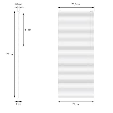 ECD Germany Alumiinikaihtimet 70 x 175 cm - musta - alumiinilamelleja -