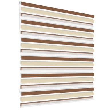 ECD Germany kaksoisrullo 60 x 150 cm - valkoinen-beige-ruskea - Klemmfix -