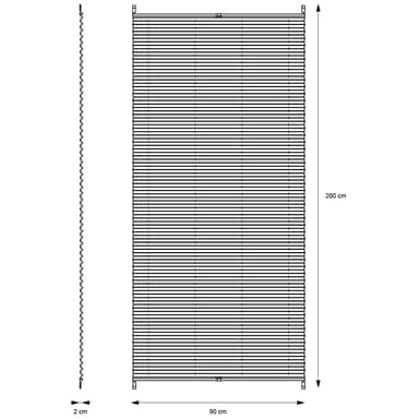 ECD Germany laskostetut kaihtimet Klemmfix ilman porausta 90x200 cm tummanharmaa