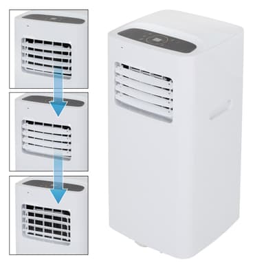 ECD Germany MOBILE Ilmastointi 4IN1, ilmajäähdytin 7000 BTU 2KW, hiljainen, 3