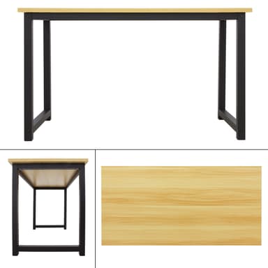 ML-Design työpöytä moderni muotoilu, 120 x 60 x 75 cm, vaahtera musta
