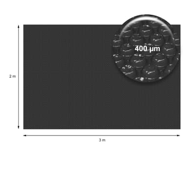 ECD Germany uima-allas aurinkokalvo kulma 3x2 m 400 µm musta PE ilmatyynykalvo,
