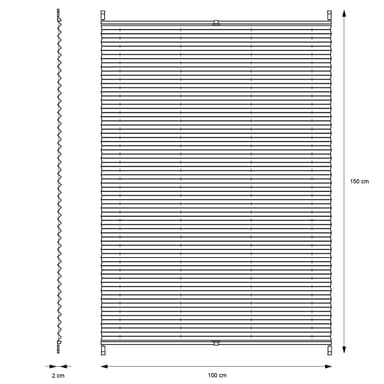 ECD Germany laskostettu kaihtimet 100 x 150 cm - kerma - Klemmfix - EasyFix -