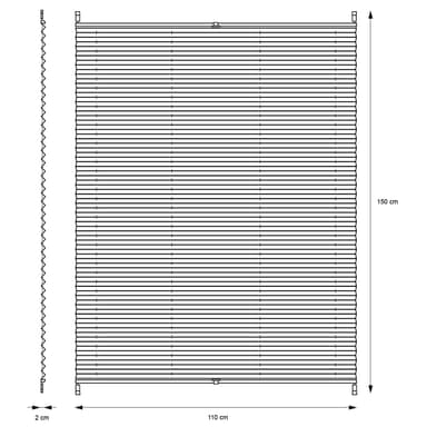 ECD Germany laskostettu kaihdin Klemmfix ilman porausta 110x150 cm musta