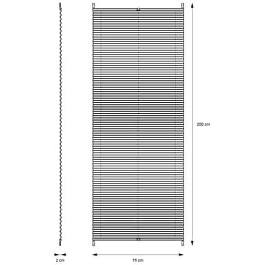 ECD Gerrmany laskostettu kaihdin Klemmfix ilman porausta 75x200 cm musta