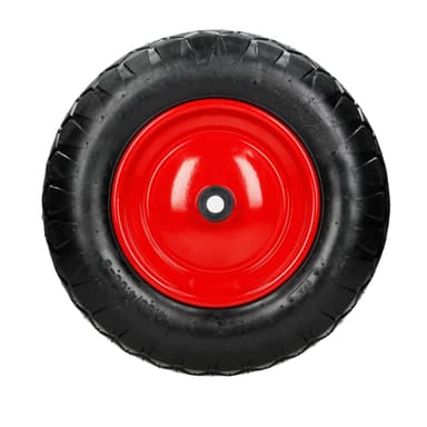 ECD Germany Schubkarrenrad luftbereift kanssa akselin - 4,80 / 4,00-8 - Ø 390mm