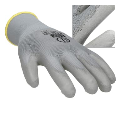 ECD-36 Germany pari PU-työkäsineitä, koko 8-M, Gray, mekaanikko käsineet