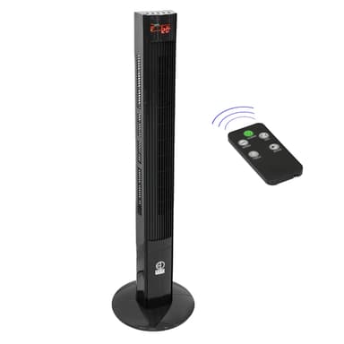 Jalustatuuletin LED-näytöllä ja kaukosäätimellä 45W, 116 cm, musta