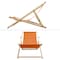ECD Germany puinen kokoontaitettava kansituoli - 3 makuuasentoa - enintään 120 kg - oranssi - aurinkotuoli puutarhatuoli rentoutua lepotuoli rantatuol