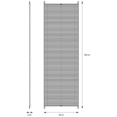 ECD Germany laskostettu kaihdin Klemmfix ilman porausta 65x200 cm musta