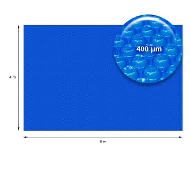 ECD Germany allas aurinko kansi Square 6x4 m 400 um sininen, PE kuplamuovia,