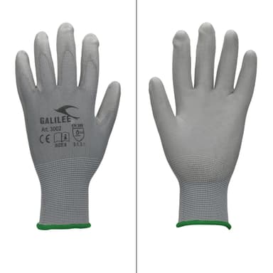 ECD-36 Germany pari PU-työkäsineitä, koko 11-XXL, Harmaa, mekaanikko käsineet