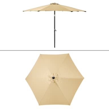 Aurinkovarjo kampi Ø 300 cm ruskea polyesteri