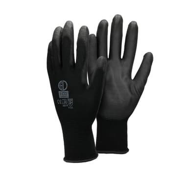 ECD-120 Germany pari PU-työkäsineitä, koko 10-XL, Väri Musta, mekaanikko