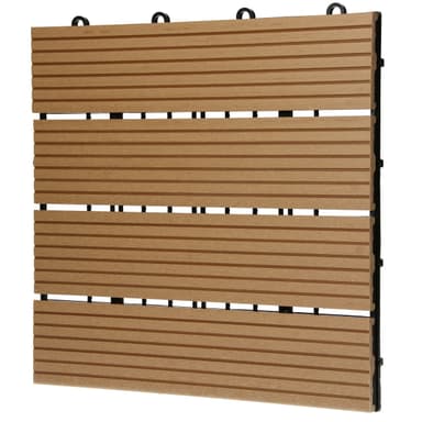 ECD Germany WPC-terassilaatat 30x30 cm, 33-osainen sarja 3m²: n tiikkipuulle