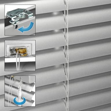 ECD Germany Alumiinikaihtimet 120 x 220 cm - hopea - alumiinilamelleja -