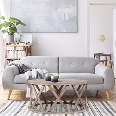 WOMO DESIGN sohvapöytä Ø 100x45 cm pyöreä, ruskea, ainutlaatuinen käsintehty