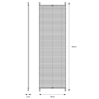 ECD Germany laskostettu kaihdin Klemmfix ilman porausta 45x150 cm musta
