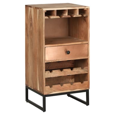 Womo-Design Wine kaappi lasi ja laatikko, 45x90x40cm, ainutlaatuinen,