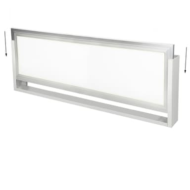 LED-paneeli 120x30 cm, valkoinen, alumiinikehyksellä varustettuna