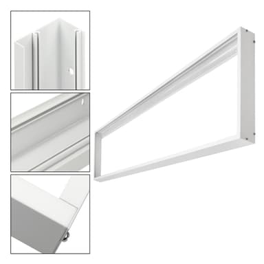 LED-paneeli 120x30 cm, valkoinen, alumiinikehyksellä varustettuna