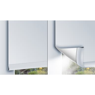 ECD Germany-pimennysverho 55 x 150 cm - valkoinen - Klemmfix - ilman poraa -