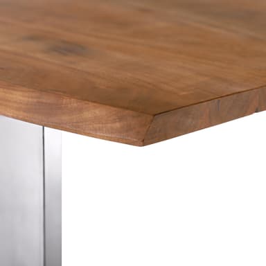 WOMO-DESIGN® sohvapöytä 120x60 cm massiivipuuta akaasia puu metallirunko
