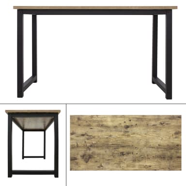 ML-Design työpöytä moderni muotoilu, 120 x 60 x 75 cm, Natural Black,