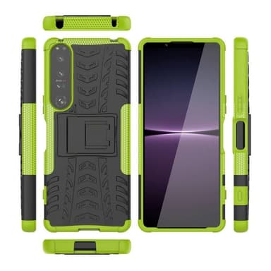 Iskunkestävä kuori jalustalla Sony Xperia 1 V - Vihreä