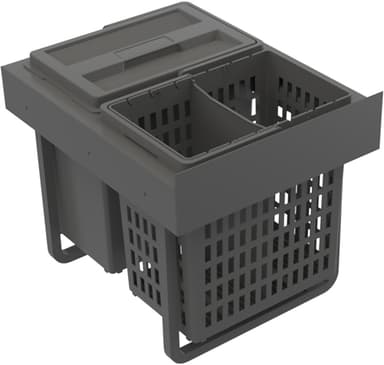 Epoq Select jätteidenlajittelujärjestelmä kaapin pohjaan (tummanharmaa)