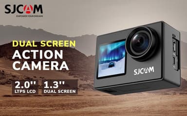 SJCAM SJ4000Dual Screen 4K 30fps Toimintakamera, Wifi, Kaksoisnäyttö, Vedenpitävä kuori. kannettava