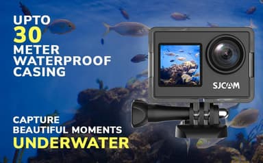 SJCAM SJ4000Dual Screen 4K 30fps Toimintakamera, Wifi, Kaksoisnäyttö, Vedenpitävä kuori. kannettava