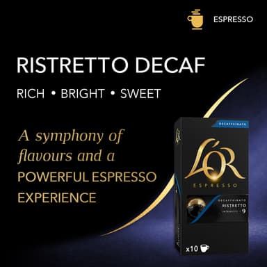 L'Or Ristretto Decaffeinato 9 kahvikapselit (10 kpl)