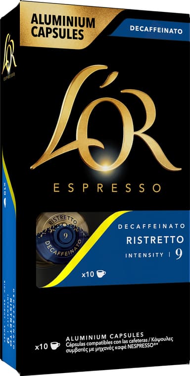 L'Or Ristretto Decaffeinato 9 kahvikapselit (10 kpl)