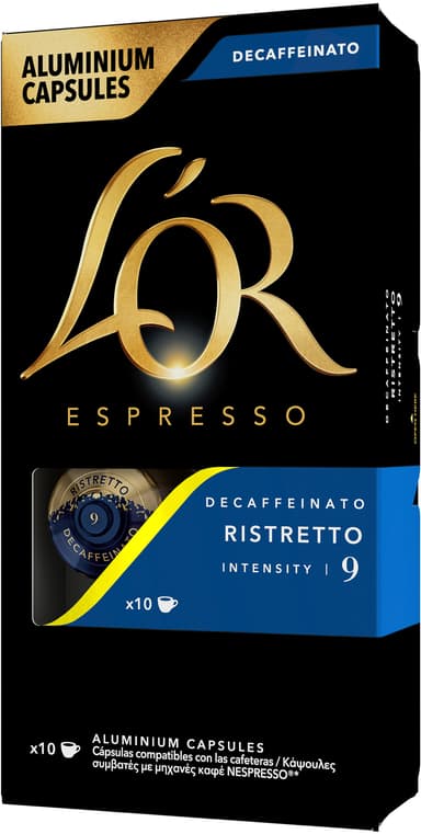 L'Or Ristretto Decaffeinato 9 kahvikapselit (10 kpl)