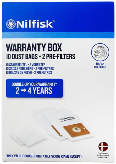 Nilfisk One takuun laajennuspakkaus + pölypussit 42000600