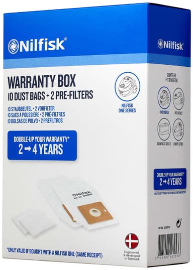 Nilfisk One takuun laajennuspakkaus + pölypussit 42000600