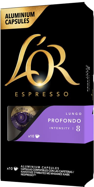 L Or Lungo Profondo 8 kahvikapselit (10 kpl)