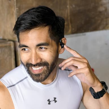 JLab JBuds Air Sport täysin langattomat in-ear kuulokkeet (musta)