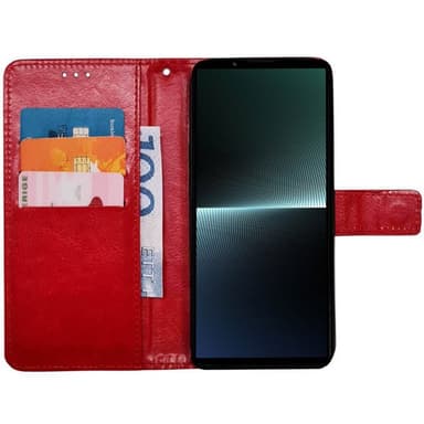 Lompakkokotelo 3-kortti Sony Xperia 10 V - Punainen