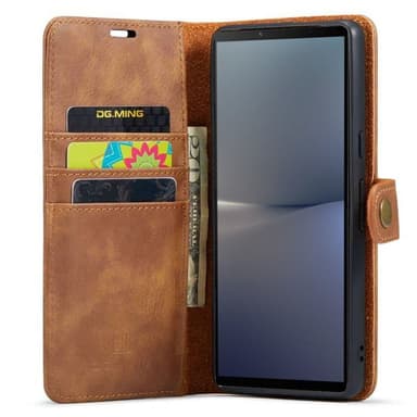 Lompakkokotelo DG-Ming 2i1 Sony Xperia 10 V - Ruskea
