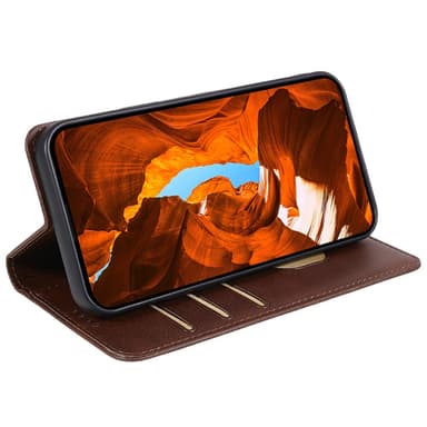 SKALO Motorola Edge 40 5G Premium Wallet Lompakkokotelo - Ruskea