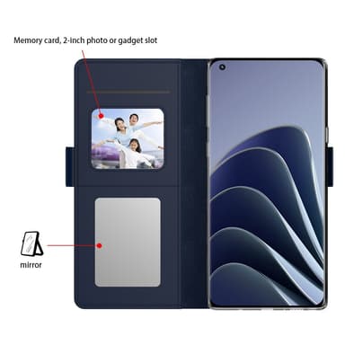 SKALO OnePlus Nord CE 3 Lite 5G Kortinhaltijan peililompakko - Sininen