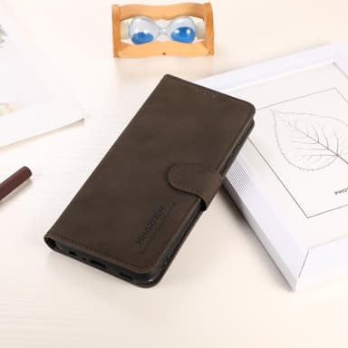 SKALO Motorola Moto G73 5G KHAZNEH Lompakkokotelo PU-nahasta - Ruskea