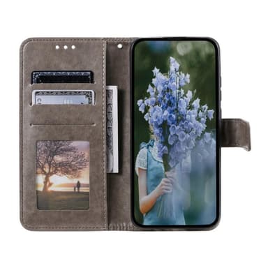 SKALO Motorola Moto G73 5G Mandala lompakkokotelo - Harmaa