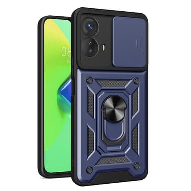 SKALO Motorola Moto G53 5G Armor hybridi metallirengas kameran liukusäädin - - Sininen