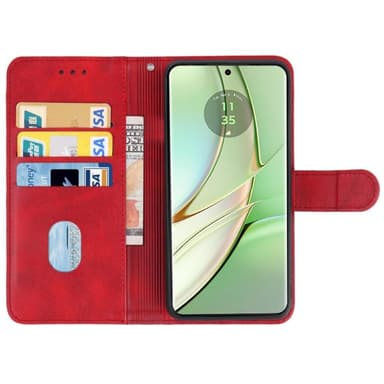 SKALO Motorola Edge 40 5G Premium Wallet Lompakkokotelo - Punainen