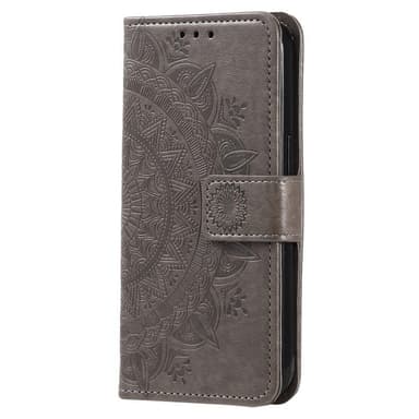 SKALO Google Pixel 7a Mandala lompakkokotelo - Harmaa