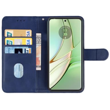 SKALO Motorola Edge 40 5G Premium Wallet Lompakkokotelo - Tummansininen