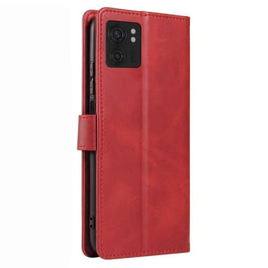 SKALO Motorola Edge 40 5G Premium Wallet Lompakkokotelo - Punainen